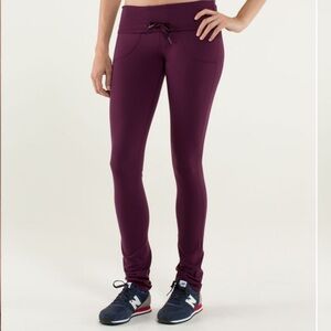 Lululemon Skinny Will Pants Plum Leggings 2 Luon